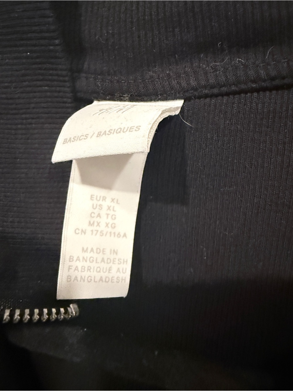H&M Black Half-Zip Long Sleeve Top - Picture 5 of 5